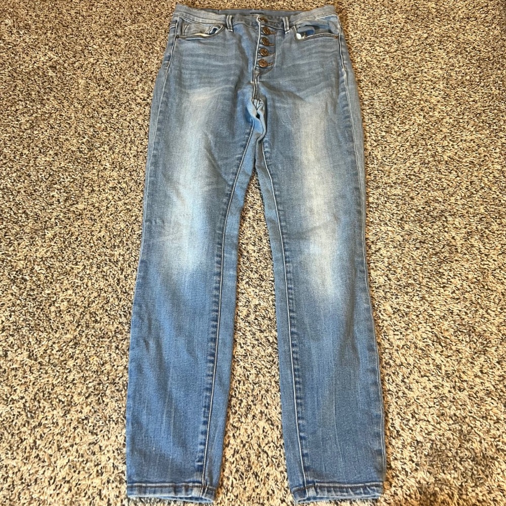 BDG‎ High Rise Twig Ankle Jeans Light Wash Button Fly Women's Size 28W 29L